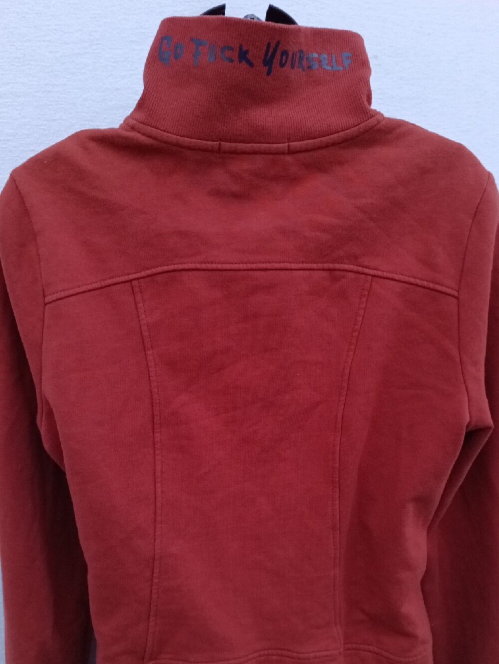 Women's Rust Red Zip-Front Jacket - Picture 7 of 11